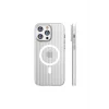 Mey İthalat®   iPhone 15 Pro Max Line Magsafe Kapak - Beyaz