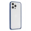 Mey İthalat®   iPhone 15 Pro Max Metal Bumper Mat Kapak - Lacivert