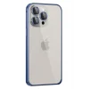 Mey İthalat®   iPhone 15 Pro Metal Bumper Mat Kapak - Lacivert