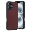 Mey İthalat®   iPhone 16 Kılıf Aras Deri Kapak - Bordo