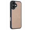 Mey İthalat®   iPhone 16 Kılıf Aras Deri Kapak - Pudra