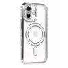 Mey İthalat®   iPhone 16 Kılıf Joke Simli Magneticsafe Kılıf - Gri