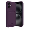 Mey İthalat®   iPhone 16 Kılıf Kelvin Kartvizitli Silikon - Derin Mor