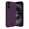 Mey İthalat®   iPhone 16 Kılıf Kelvin Kartvizitli Silikon - Derin Mor