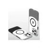 Mey İthalat®   iPhone 16 Plus Carbon Puzzle Magsafe Kapak - Beyaz