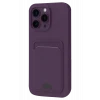 Mey İthalat®   iPhone 16 Plus Kılıf Kelvin Kartvizitli Silikon - Derin Mor