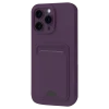 Mey İthalat®   iPhone 16 Plus Kılıf Kelvin Kartvizitli Silikon - Derin Mor