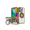 Mey İthalat®   iPhone 16 Pro Banza Magsafe Standlı Kapak - Kahverengi