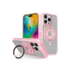 Mey İthalat®   iPhone 16 Pro Banza Magsafe Standlı Kapak - Pembe