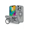 Mey İthalat®   iPhone 16 Pro Banza Magsafe Standlı Kapak - Titan Gri