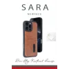 Mey İthalat®   iPhone 16 Pro Kılıf Sara Kartvizitli Deri Kılıf - Lacivert