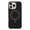 Mey İthalat®   iPhone 16 Pro Luno Deri Magsafe Kapak - Siyah