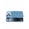 Mey İthalat®   iPhone 16 Pro Max Bruma Magsafe Kapak - Mavi
