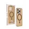 Mey İthalat®   iPhone 16 Pro Max Gleam PC Sert Magsafe Kılıf - Şeffaf-Gold