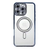 Mey İthalat®   iPhone 16 Pro Max Kılıf Joke Simli Magneticsafe Kılıf - Lacivert