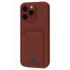 Mey İthalat®   iPhone 16 Pro Max Kılıf Kelvin Kartvizitli Silikon - Bordo