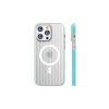 Mey İthalat®   iPhone 16 Pro Max Line Magsafe Kapak - Mavi