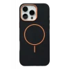 Mey İthalat®   iPhone 16 Pro Max Luno Deri Magsafe Kapak - Siyah