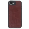 Mey İthalat®   iPhone 16E Kılıf Aras Deri Kapak - Bordo