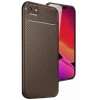 Mey İthalat®   iPhone 16E Kılıf Auto Focus Karbon Kapak - Kahverengi