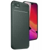 Mey İthalat®   iPhone 16E Kılıf Auto Focus Karbon Kapak - Koyu Yeşil