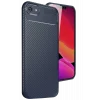 Mey İthalat®   iPhone 16E Kılıf Auto Focus Karbon Kapak - Lacivert