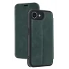 Mey İthalat®   iPhone 16E Kılıf Flip Cover - Koyu Yeşil