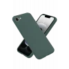 Mey İthalat®   iPhone 16E Kılıf Nano içi Kadife Silikon - Koyu Yeşil