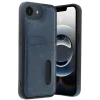 Mey İthalat®   iPhone 16E Kılıf Sara Kartvizitli Deri Kılıf - Lacivert