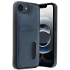 Mey İthalat®   iPhone 16E Kılıf Sara Kartvizitli Deri Kılıf - Lacivert