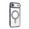Mey İthalat®   iPhone 17 Air Joke Simli Magneticsafe Kılıf - Derin Mor