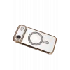 Mey İthalat®   iPhone 17 Air Joke Simli Magneticsafe Kılıf - Gold