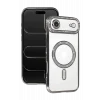 Mey İthalat®   iPhone 17 Air Joke Simli Magneticsafe Kılıf - Gümüş