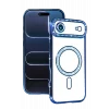 Mey İthalat®   iPhone 17 Air Joke Simli Magneticsafe Kılıf - Mavi