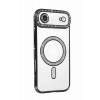 Mey İthalat®   iPhone 17 Air Joke Simli Magneticsafe Kılıf - Siyah