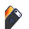Mey İthalat®   iPhone 17 Air Montreal Yüzüklü Silikon Kapak - Lacivert
