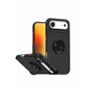 Mey İthalat®   iPhone 17 Air Montreal Yüzüklü Silikon Kapak - Siyah
