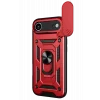 Mey İthalat®   iPhone 17 Air Pars Lens Yüzüklü Silikon - Kırmızı