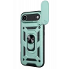 Mey İthalat®   iPhone 17 Air Pars Lens Yüzüklü Silikon - Yeşil