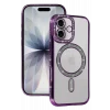 Mey İthalat®   iPhone 17 Joke Simli Magneticsafe Kılıf - Derin Mor