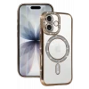 Mey İthalat®   iPhone 17 Joke Simli Magneticsafe Kılıf - Gold