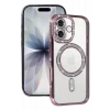 Mey İthalat®   iPhone 17 Joke Simli Magneticsafe Kılıf - Pembe