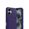 Mey İthalat®   iPhone 17 Kelvin Kartvizitli Silikon - Derin Mor