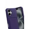 Mey İthalat®   iPhone 17 Kelvin Kartvizitli Silikon - Derin Mor
