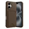 Mey İthalat®   iPhone 17 Kelvin Kartvizitli Silikon - Kahverengi