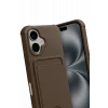 Mey İthalat®   iPhone 17 Kelvin Kartvizitli Silikon - Kahverengi