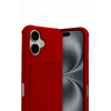 Mey İthalat®   iPhone 17 Kelvin Kartvizitli Silikon - Kırmızı
