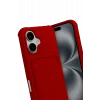 Mey İthalat®   iPhone 17 Kelvin Kartvizitli Silikon - Kırmızı