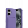 Mey İthalat®   iPhone 17 Kelvin Kartvizitli Silikon - Lila