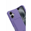 Mey İthalat®   iPhone 17 Kelvin Kartvizitli Silikon - Lila